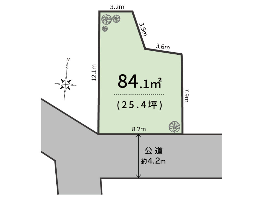 【区画図】土地価格1億3800万円、土地面積152.33m2